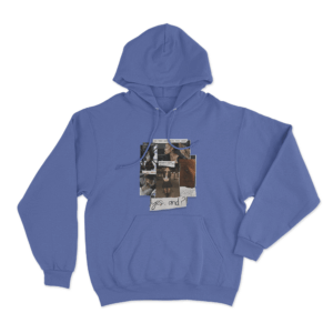 Yes And Collage Unisex Hoodie Blue