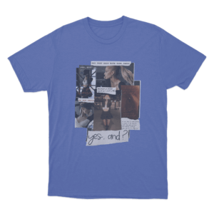 Yes And Collage Unisex T Shirt Blue
